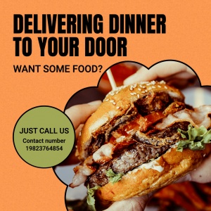 Delivering Dinner Photo Promotion Simple Style Poster Ecommerce Product