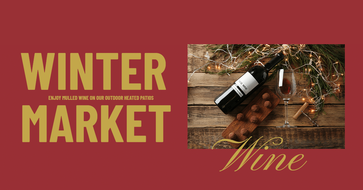 Retro Style New Year Winter Market Wine Sale Promotion Ecommerce Banner