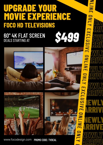 Electronic Products Flat Screen New Arrival Promotion Poster