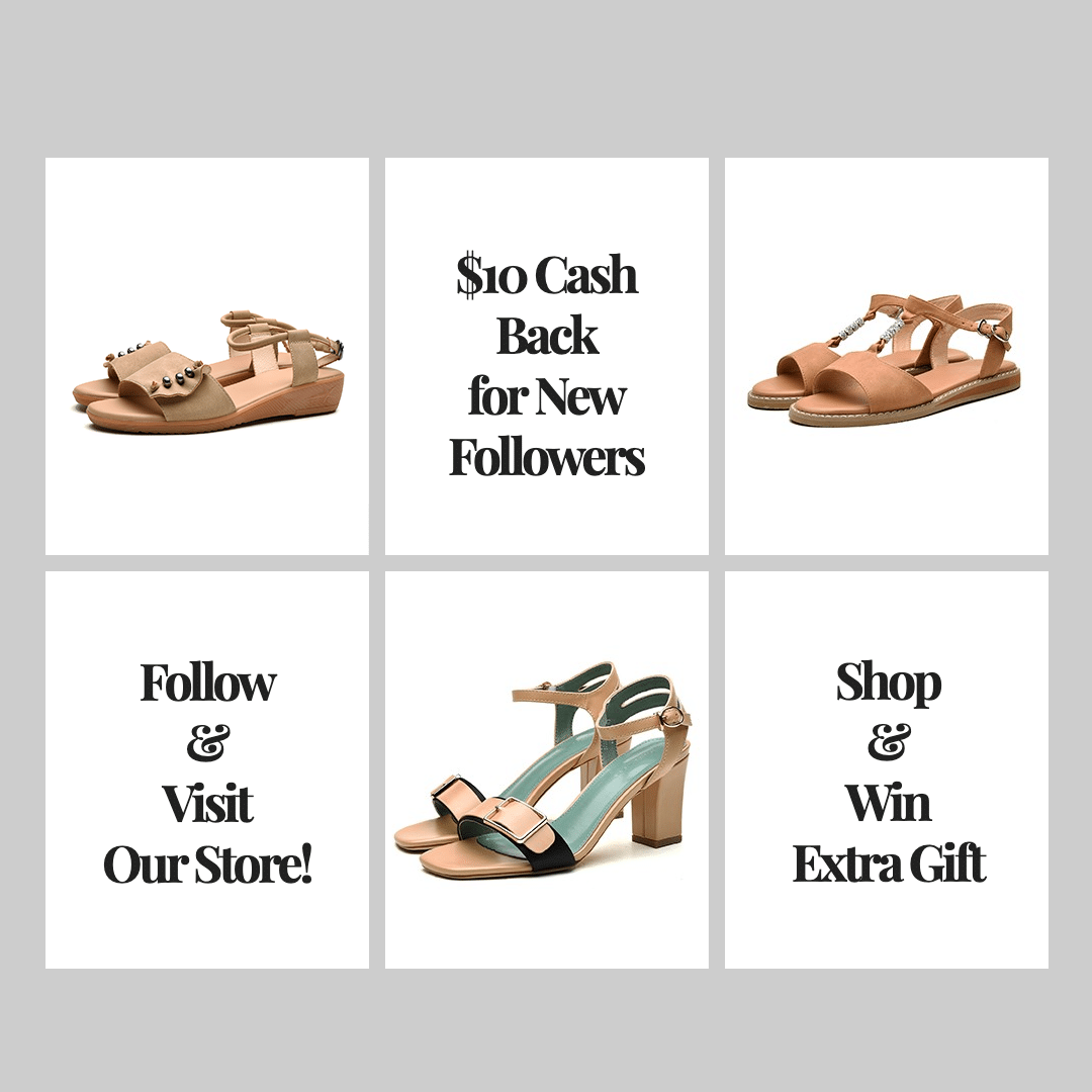 Literary Style Sandals Promotion Ecommerce Product Image