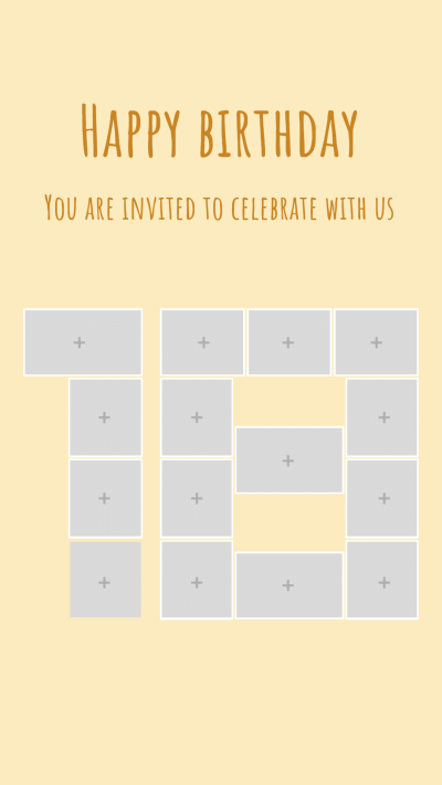 Birthday Party 18 Jigsaw Puzzle Simple Fashion Style Poster Instagram Story