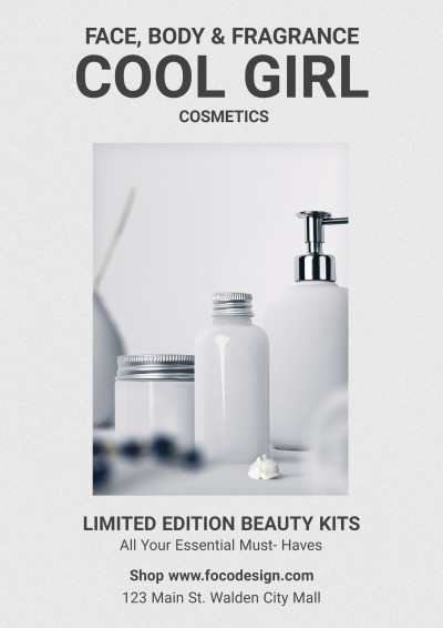 Cosmetics Beauty Kits Promotion Flyer
