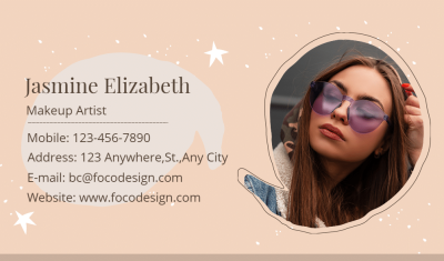 Makeup Artist Personal Information Business Card