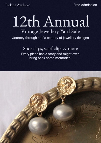 Vintage Jewellery Yard Sale Discount Promotion Flyer