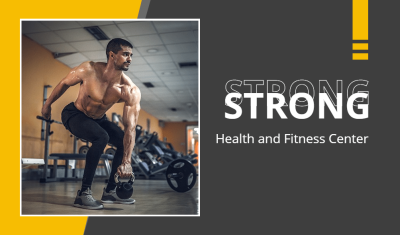 Fitness Coach Personal Introduction Business Card
