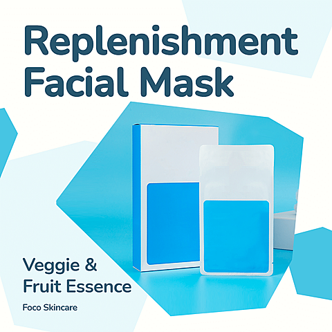 Replenishment Facial Mask Propaganda Promotion Template Poster Simple Style Ecommerce Product