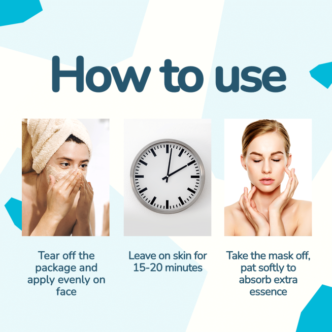 Facial Mask Usage Introduction Template Poster Simple Style Ecommerce Product预览效果
