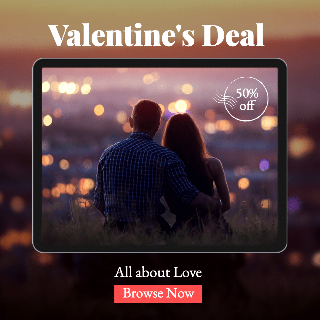 Literary E-Book Valentine's Deal Ecommerce Product Image预览效果