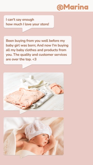 Dialog Box Element Simple Baby Shop High Feedbacks Ecommerce Story