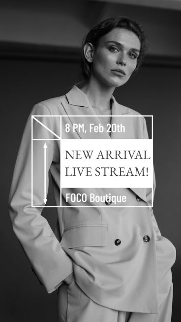 White Form ELement Fashion Women's Clothing Store New Arrival Advance Notice Ecommerce Story预览效果