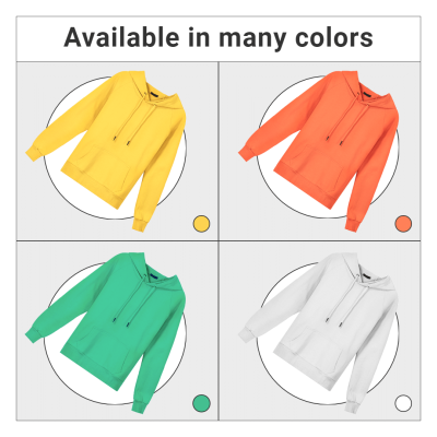 Available In Many Colors Clothing Promotion Template Simple Style Poster Ecommerce Product