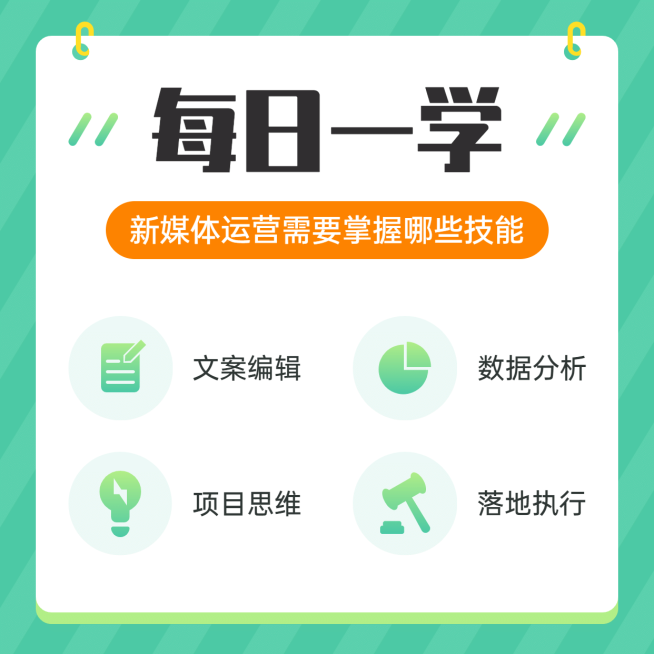 每日一学打卡学习配图方形海报预览效果