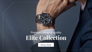 Watch Brand Elite Collection Propaganda Poster Simple Fashion Style Ecommerce Banner