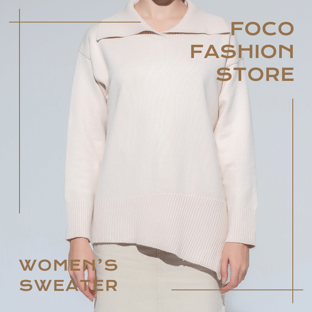 Simple Women's Fashion Sweater Display Promo Ecommerce Product Image预览效果