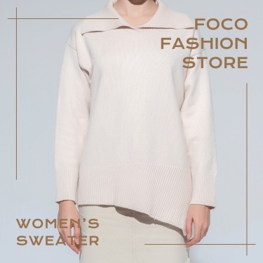 Simple Women's Fashion Sweater Display Promo Ecommerce Product Image