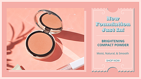 Fresh Style Cosmetics Shop Compact Powder Ecommerce Banner