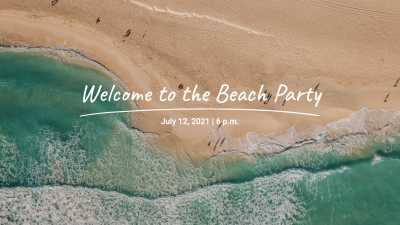 Simple Fashion Beach Party Invitation Facebook Event Cover