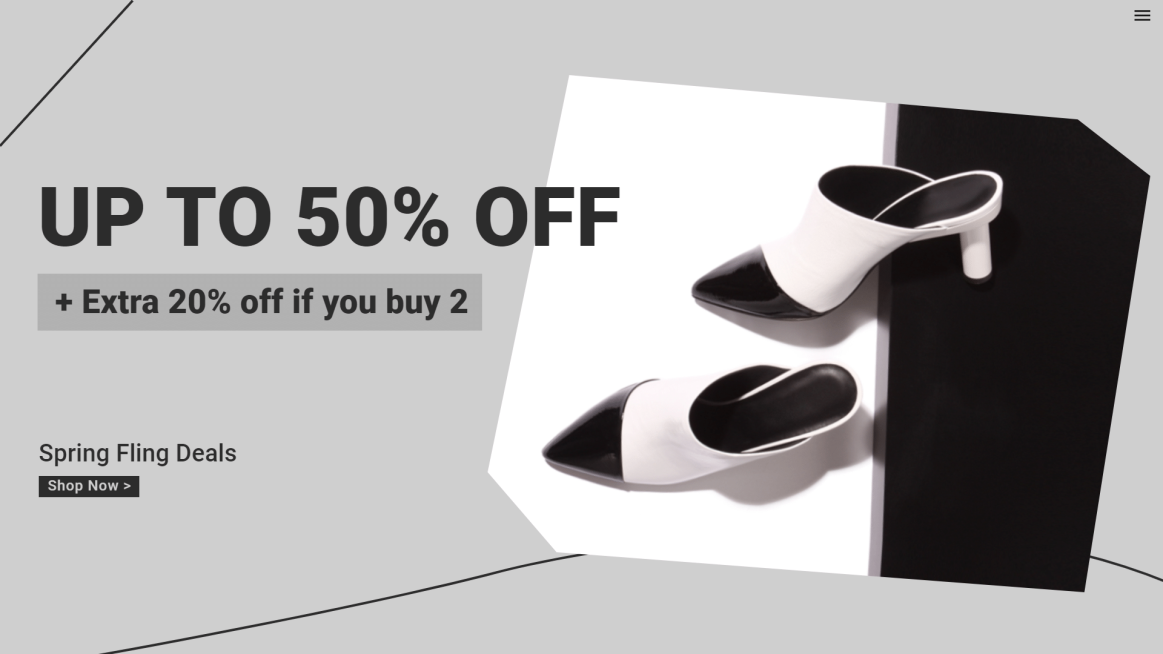 Female Shoe Ecommerce Banner预览效果