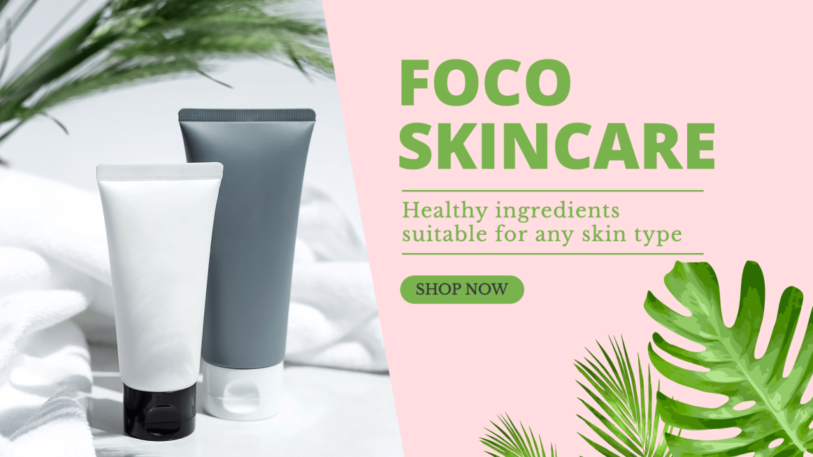 Healthy Skin Care Products Brand Ecommerce Banner预览效果