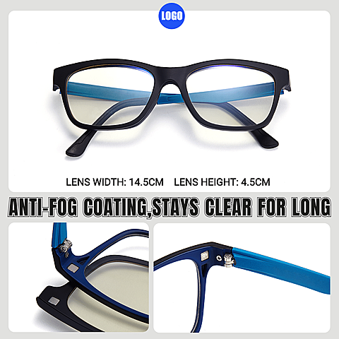 Blue Circle Icon Simple Goggles Display Ecommerce Product Image