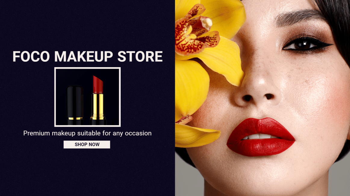 Fashion Makeup Store Promotion Ecommerce Banner预览效果