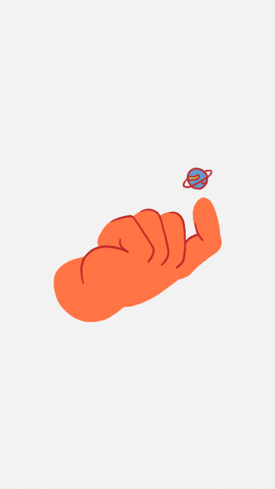 Literary Cartoon Planet Pattern Hand Gestures Instagram Highlight