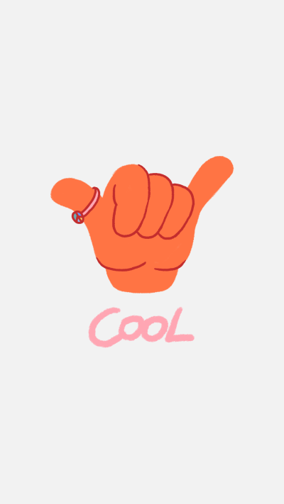 Simple Literary Cartoon Red Color Cool Hand Gestures Instagram Highlight
