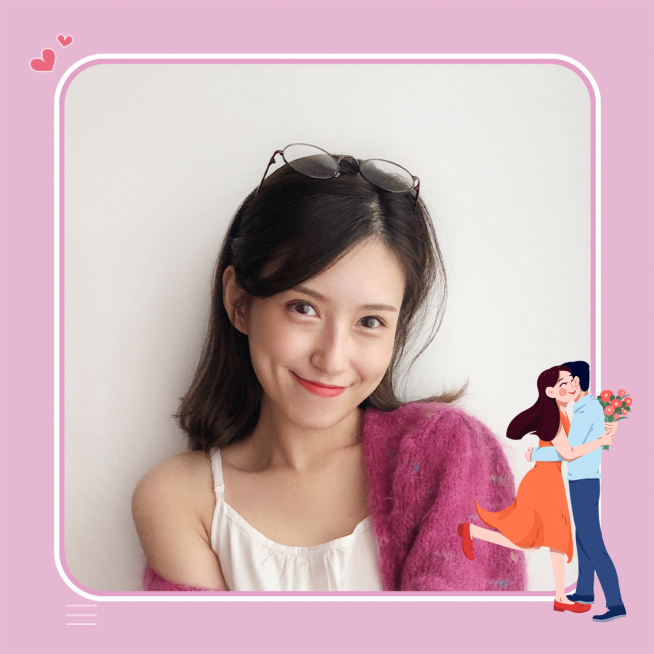 情人节情侣头像简约边框女生预览效果