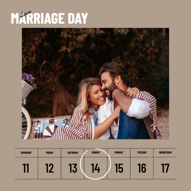Marriage Anniversary Mark Template预览效果
