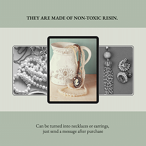 Rectangle Frame Literary Handmade Jewelry Promo Ecommerce Product Image