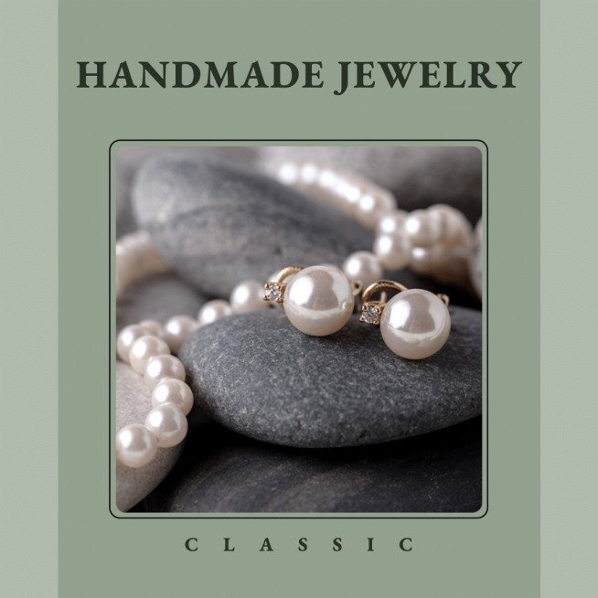 Literary Handmade Jewelry Promo Detail Display Ecommerce Product Image预览效果