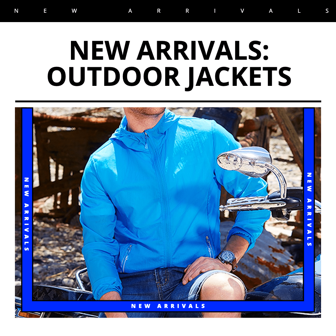 Blue Rectangle Frame Fashion Outdoor Jackets New Arrival Ecommerce Product Image预览效果