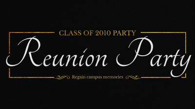 Reunion Party Template Fashion Simple Style Poster Facebook Event Cover