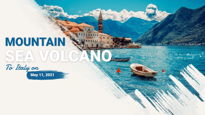 Creative Mountain Sea Volcano To Italy Facebook Event Cover
