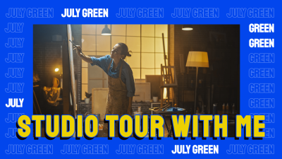 Literary July Green Studio Painter YouTube Thumbnail