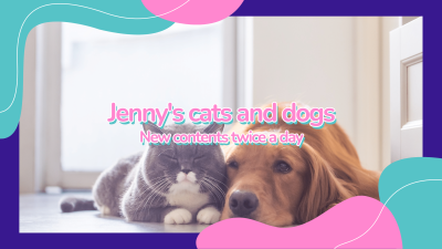 Pets Cats and Dogs Blogger YouTube Cover