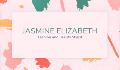 Creative Hand Painted Color Block Personal Introduction Business Card