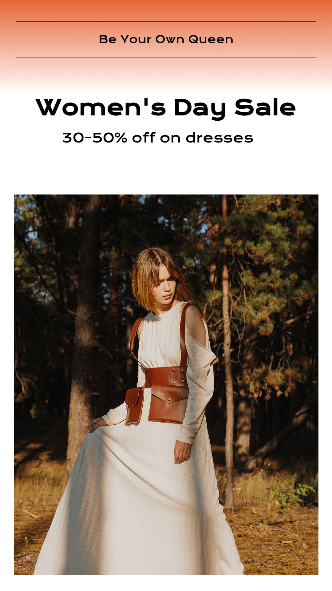 Fashion Women's Day Sale Promotion Dress Display Ecommerce Story