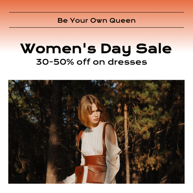 Black Line Element Fashion Women's Day Sale Promotion Ecommerce Product Image预览效果
