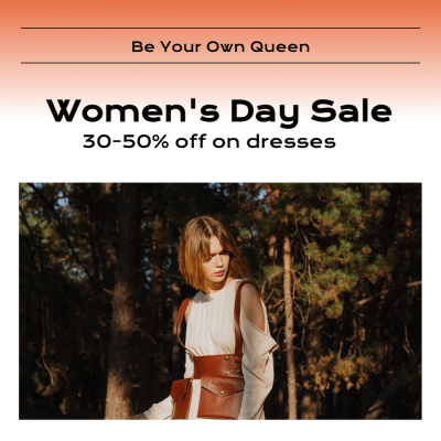 Black Line Element Fashion Women's Day Sale Promotion Ecommerce Product Image