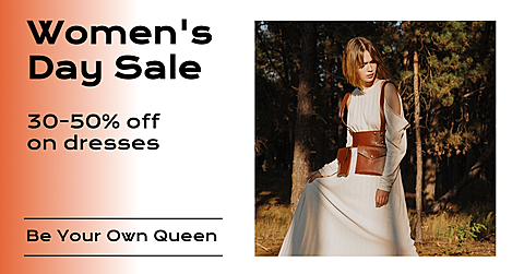 Gradual Change Color Fashion Women's Day Sale Promotion Ecommerce Banner