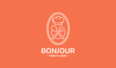 French Restaurant Head Chef Personal Business Card