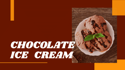 Chocolate Ice Cream Food Blogger Display