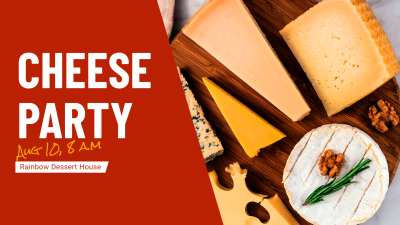 Cheese Party Propaganda Template Facebook Event Cover