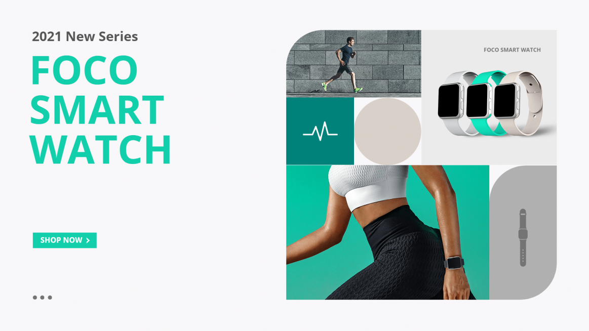 Fashion Smart Watch Promotion Ecommerce Banner预览效果