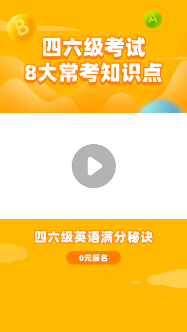 英语四六级知识视频边框预览效果