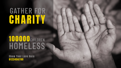 Simple Homeless Charity Fundrasing Facebook Event Cover
