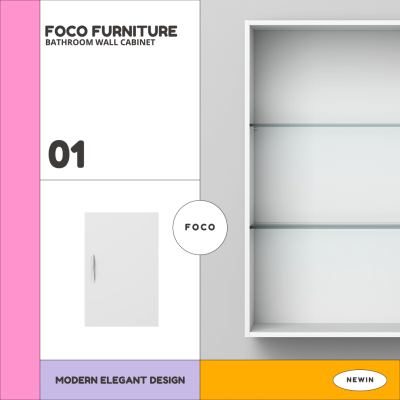 Black Line Ellipse Simple Bathroom Wall Cabinet Ecommerce Product Image