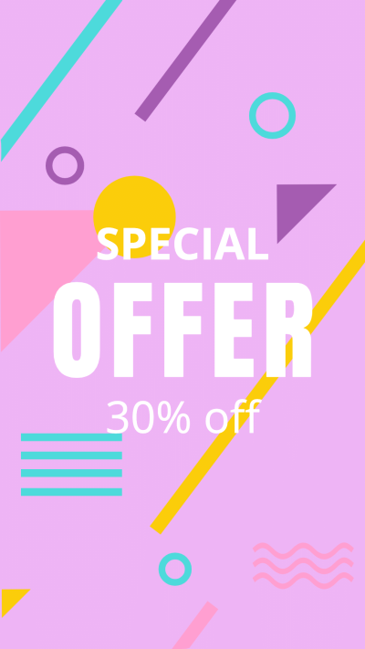 Simple Geometry Elements Decor Marketing and Sales Discount Instagram Highlight