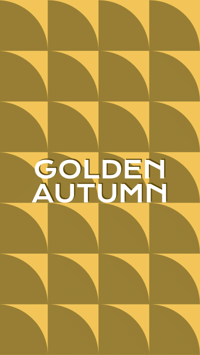 Fashion Geometry Pattern Text Golden Autumn  Instagram Highlight